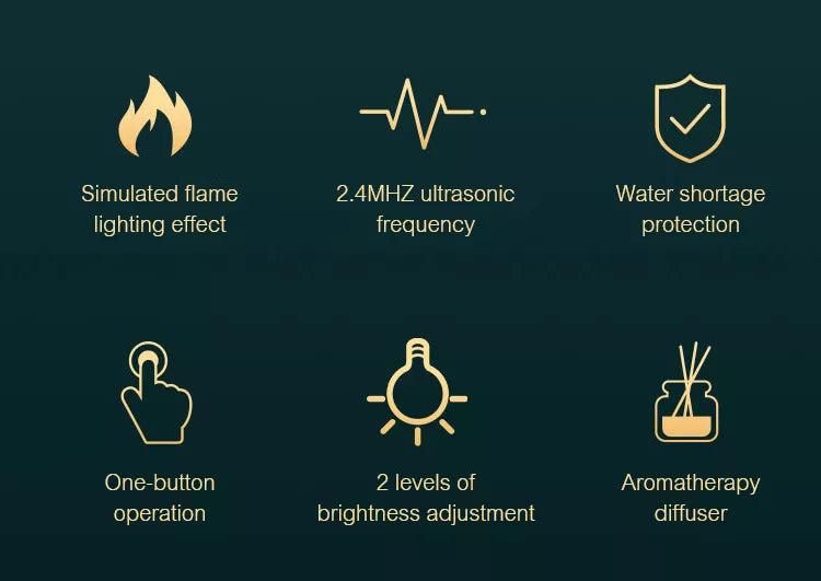Flame Air Aroma Diffuser Humidifier-Colors