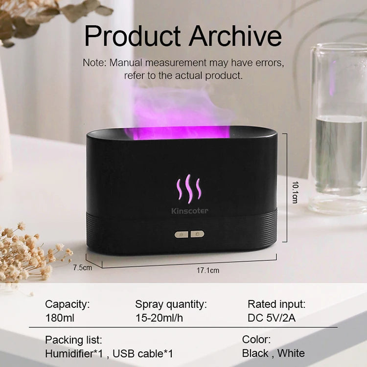 Flame Air Aroma Diffuser Humidifier-Colors