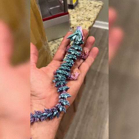 Crystal Dragon Egg-12" Fully Articulated 3D Printed Fidget Toy