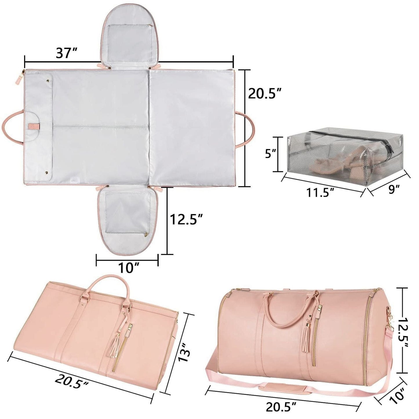 Large Capacity Transforming Garment Duffle