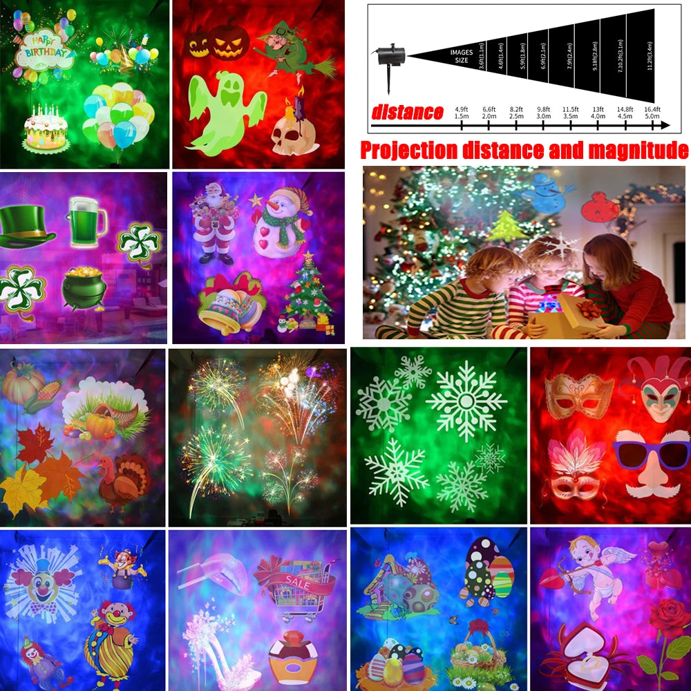 Holiday Light Projector-Halloween Christmas Outdoor Decorations