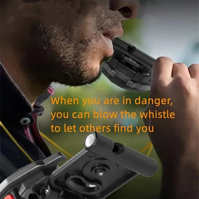 Multifunctional Key Chain with LED Flashlight, Emergency Tool