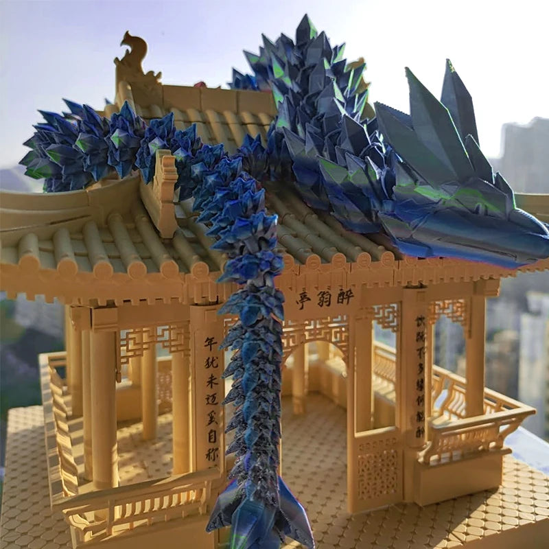 Crystal Dragon Egg-12" Fully Articulated 3D Printed Fidget Toy