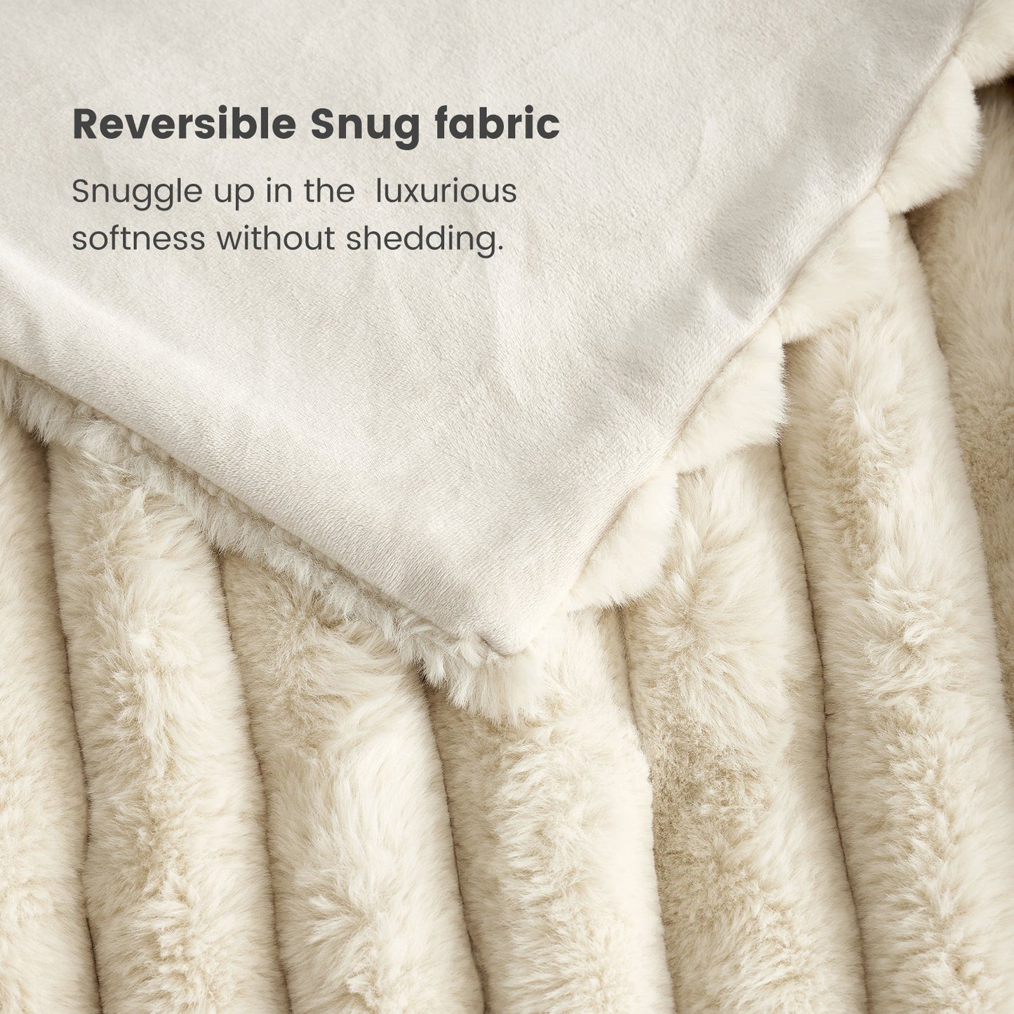Cozy Bliss Striped Faux Fur Blanket