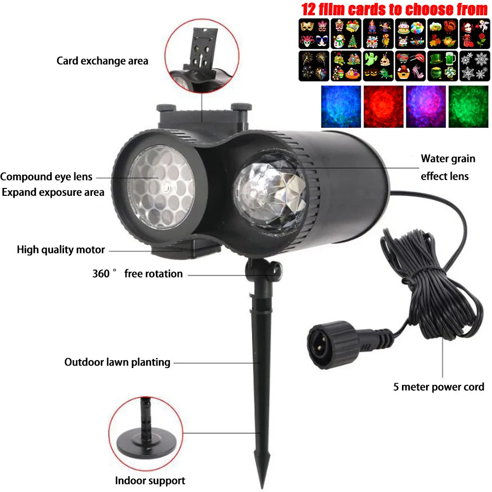 Holiday Light Projector-Halloween Christmas Outdoor Decorations