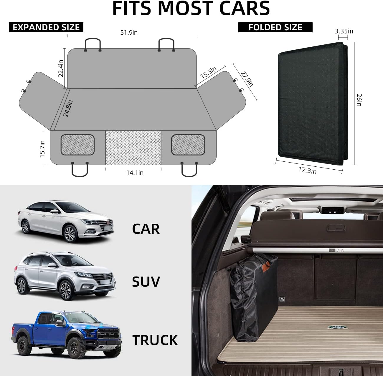 Hard-Bottom Dog Car Seat Extender